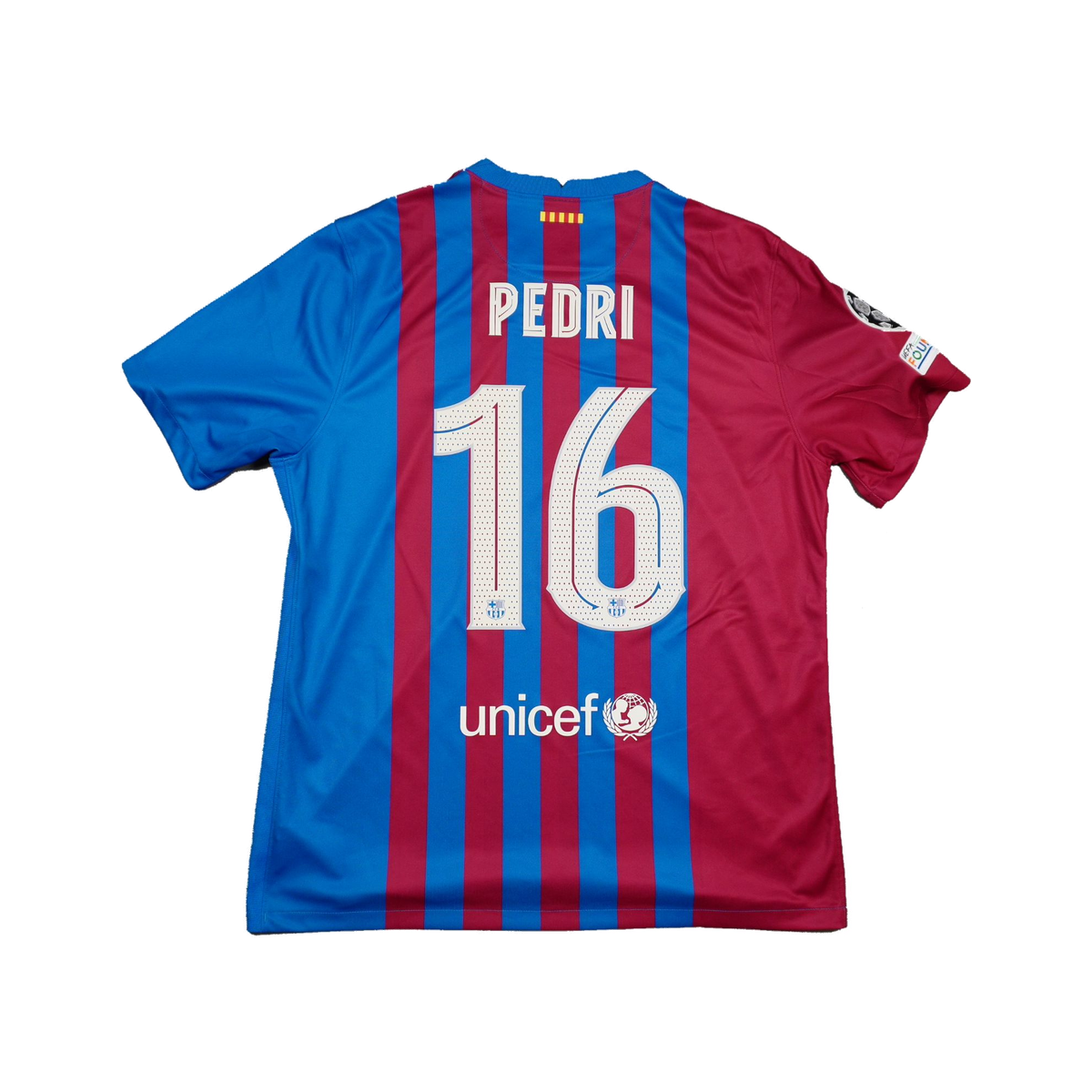 2021/2022 Barcelona Hjemme Pedri Fotballdrakt – (XL) 9/10