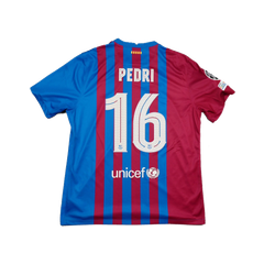 2021/2022 Barcelona Hjemme Pedri Fotballdrakt – (XL) 9/10