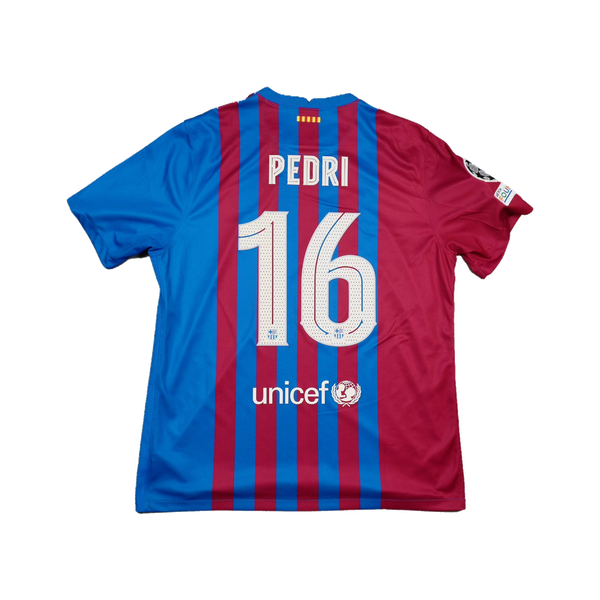 2021/2022 Barcelona Hjemme Pedri Fotballdrakt – (XL) 9/10